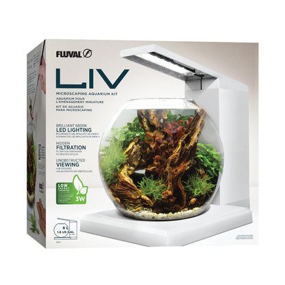 Aquarium équipé LIV Fluval pour l’aménagement miniature, blanc