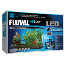Aquarium équipé haut de gamme Fluval 45 à devant arrondi avec éclairage à DEL, 170 L (45 gal US), 91 x 40,5 x 51 cm (36 x 16 x 20 po)