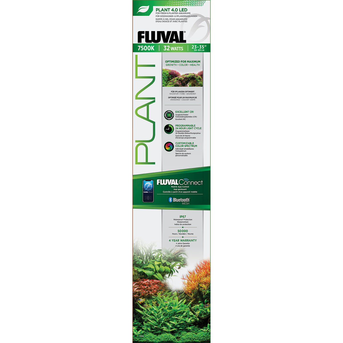 Rampe d’éclairage à DEL Plant 4.0 Fluval, 32 W, 5989 cm (2335 po)