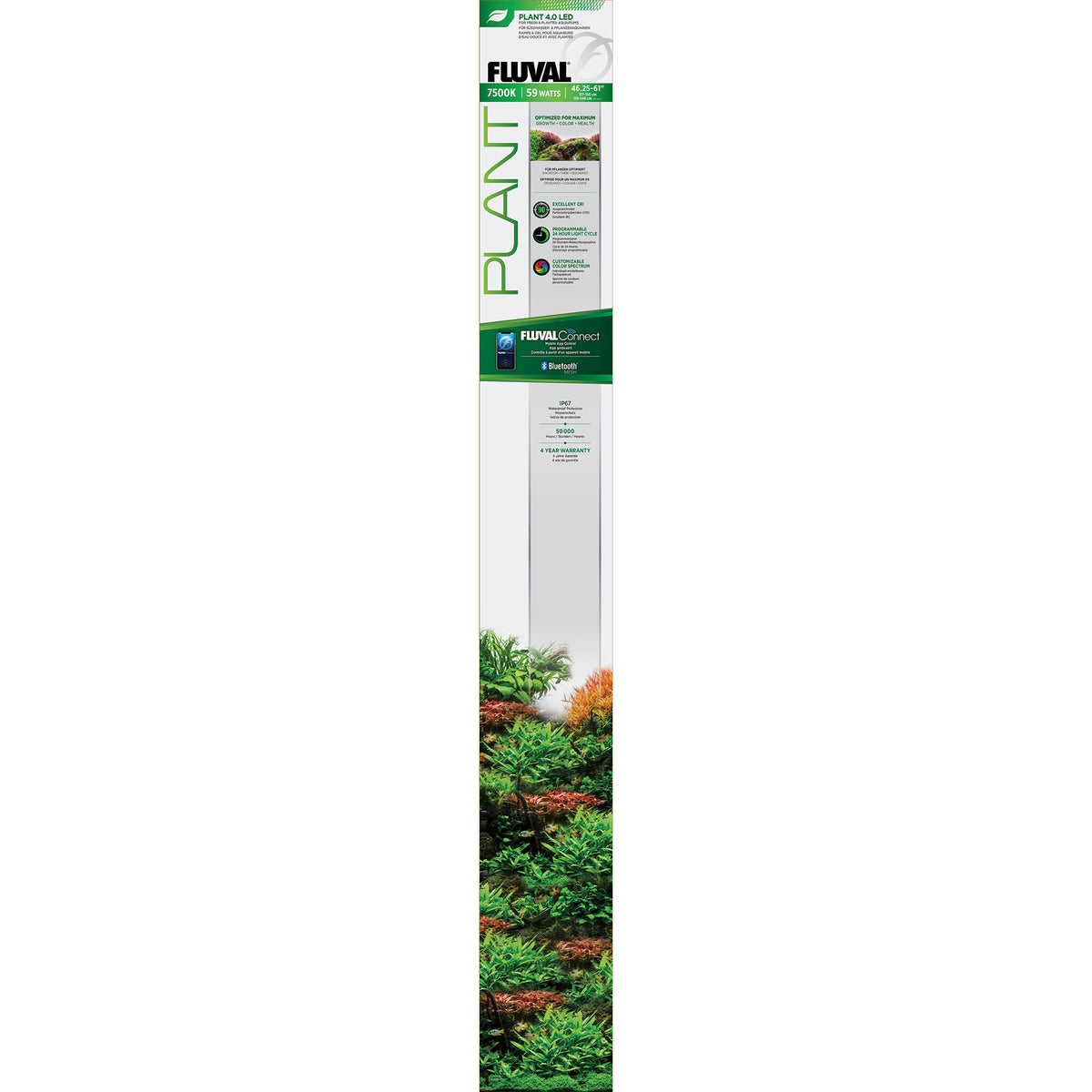 Rampe d’éclairage à DEL Plant 4.0 Fluval, 59 W, 117155 cm (46,2561 po)