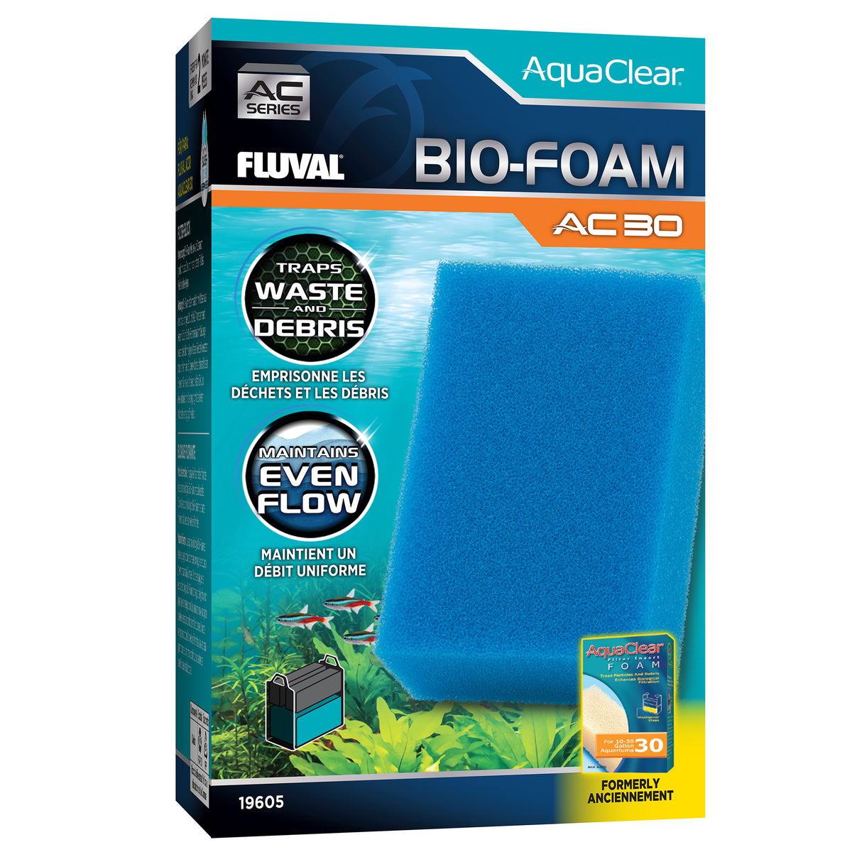 Bloc de mousse BioFoam pour filtre à moteur AC30 Fluval