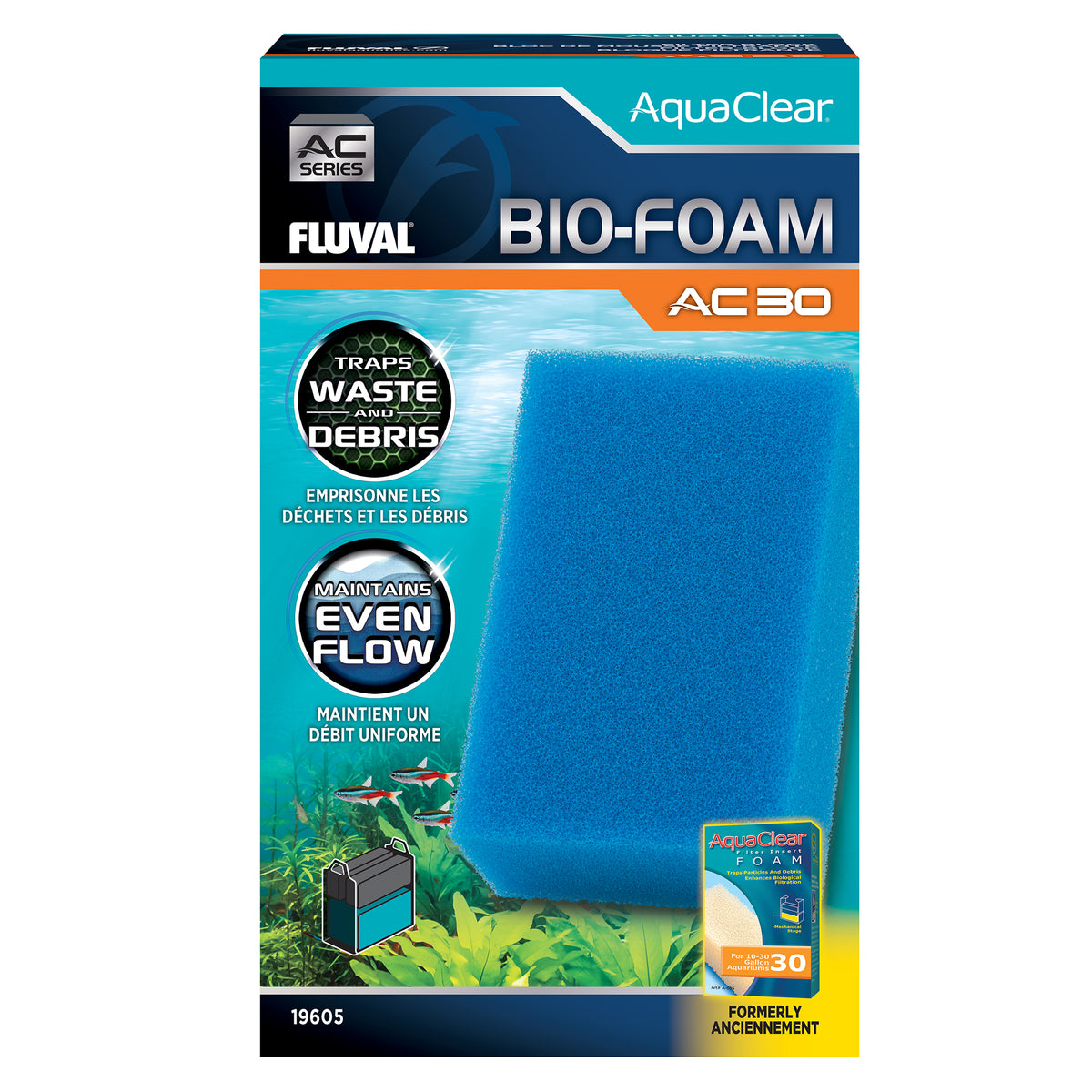 Bloc de mousse BioFoam pour filtre à moteur AC30 Fluval