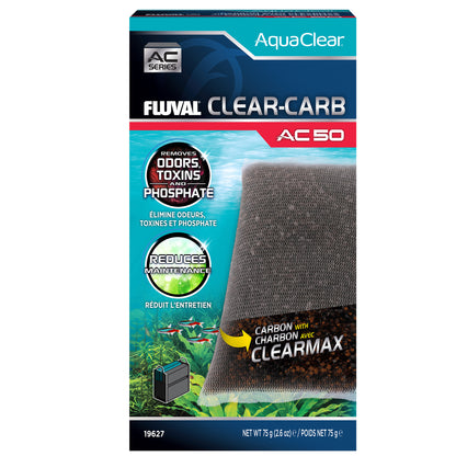 Masse filtrante ClearCarb pour filtre à moteur AC50 Fluval, 75 g (2,6 oz)