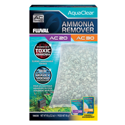 Éliminateur d’ammoniaque pour filtre à moteur AC20/AC30 Fluval, 90 g (3,2 oz)