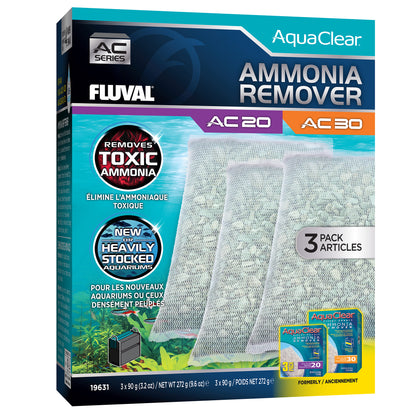 Éliminateurs d’ammoniaque pour filtre à moteur AC20/AC30 Fluval, 272 g (9,6 oz), paquet de 3