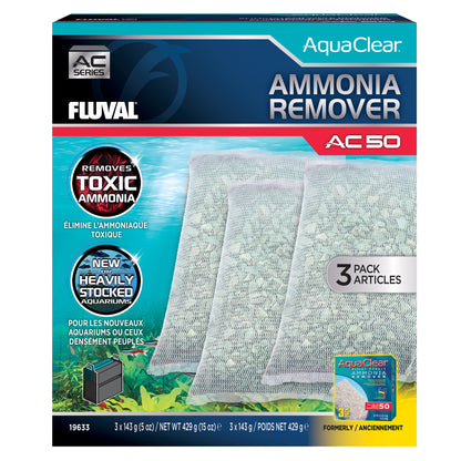 Éliminateurs d’ammoniaque pour filtre à moteur AC50 Fluval, 429 g (15 oz), paquet de 3