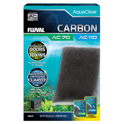 Charbon pour filtre à moteur AC70/AC110 Fluval, 145 g (5,1 oz)