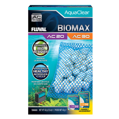 Masse filtrante BIOMAX pour filtre à moteur AC20/AC30 Fluval, 42 g (1,5 oz)