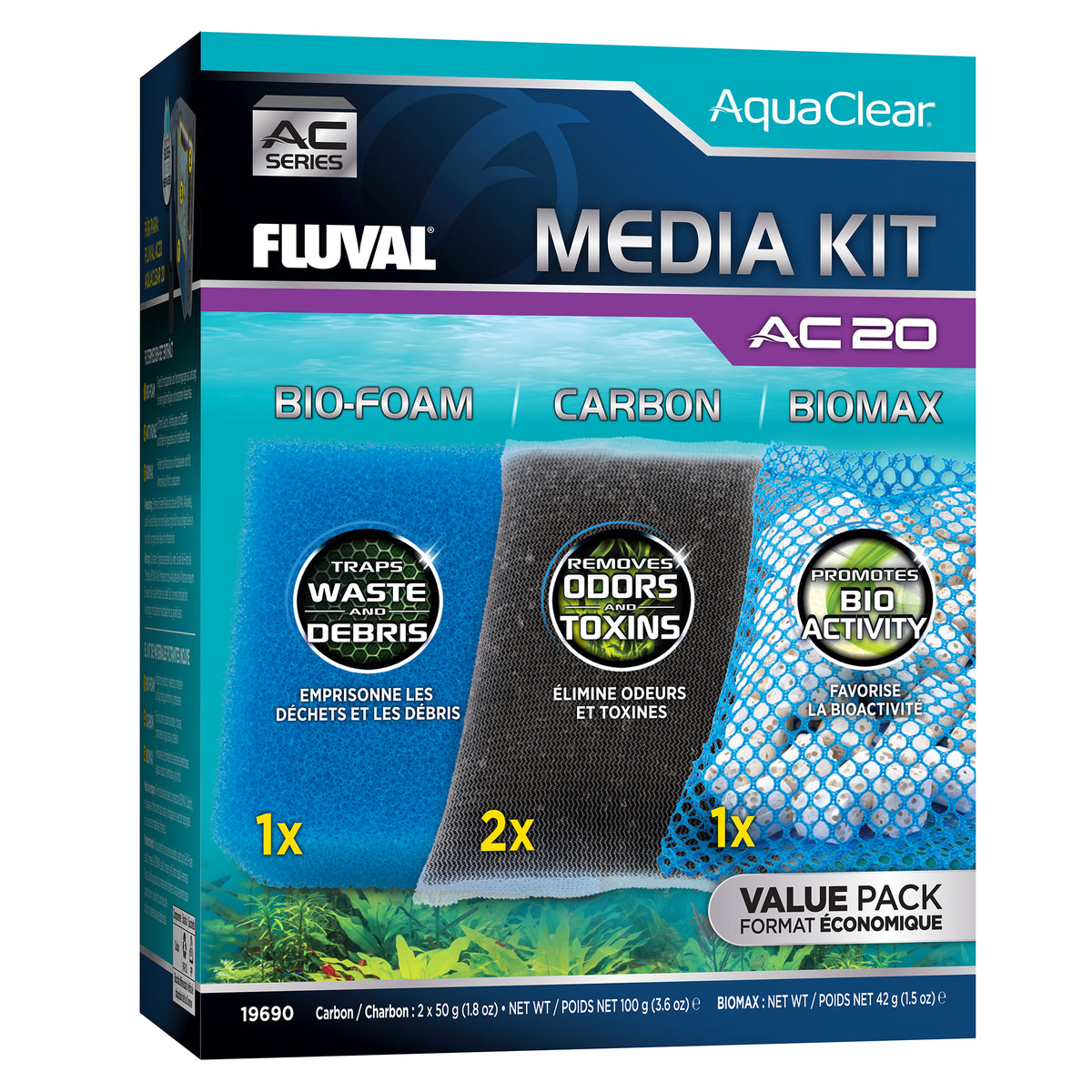 Ensemble de masses filtrantes AC20 Fluval