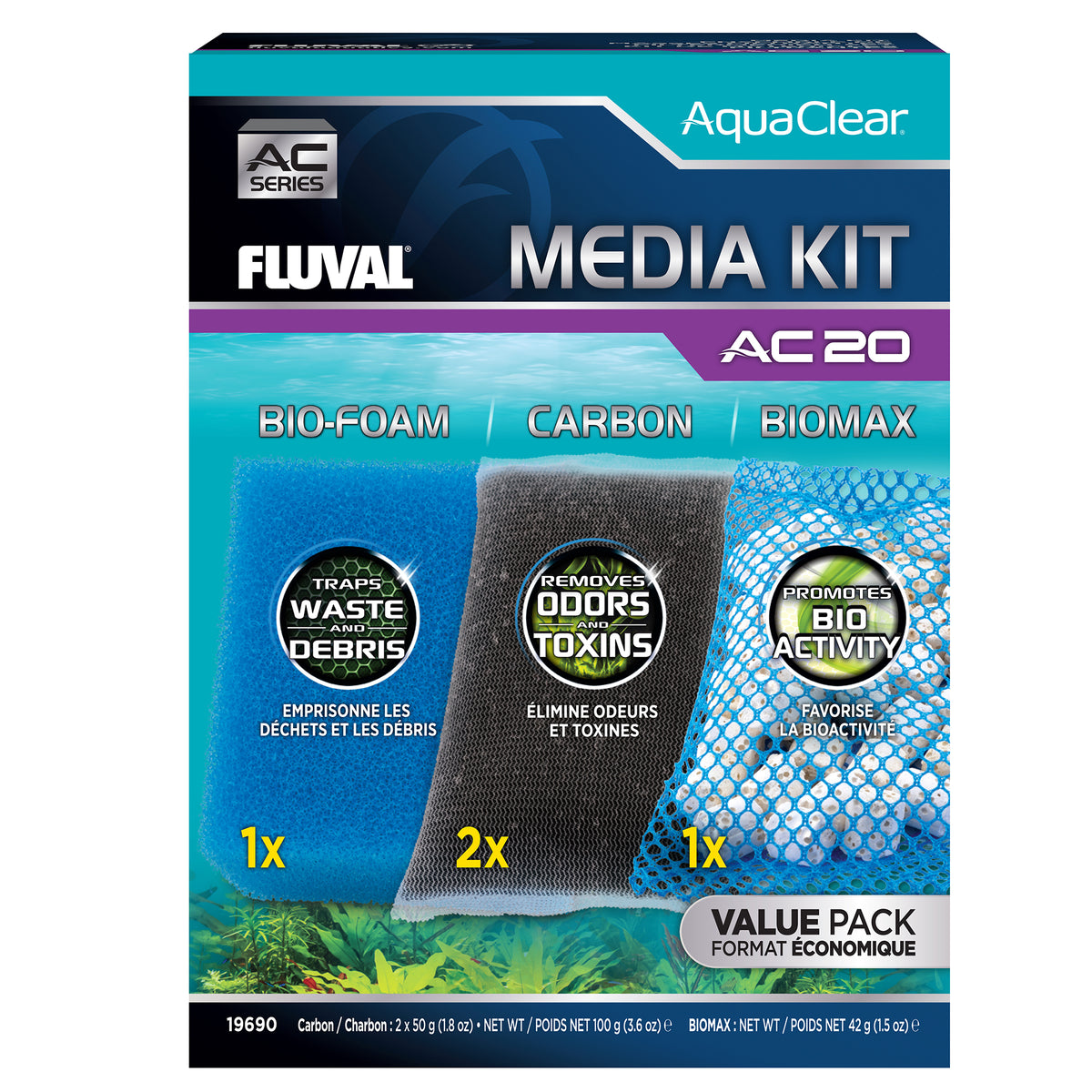 Ensemble de masses filtrantes AC20 Fluval