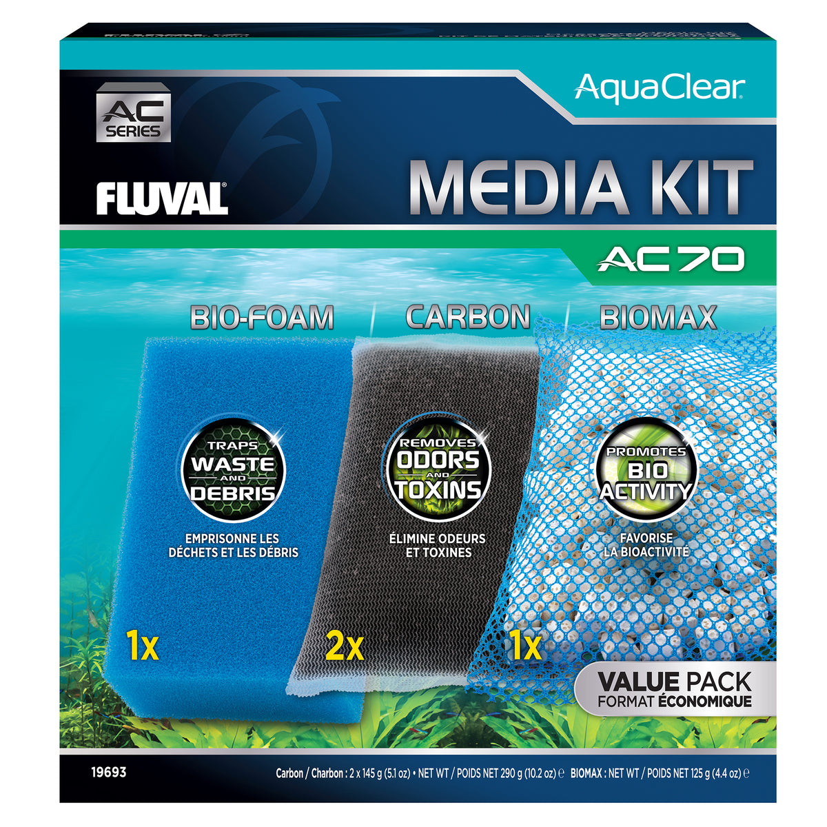 Ensemble de masses filtrantes AC70 Fluval