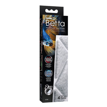 Cartouches filtrantes de charbon pour aquarium Fluval Betta de 20 L, 35 g, paquet de 4