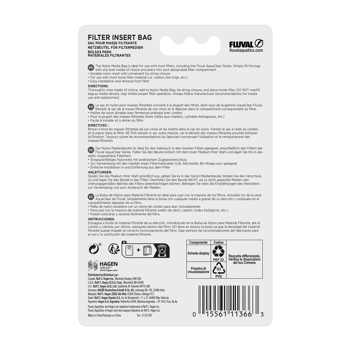 Sacs pour masse filtrante AquaClear 70/300, paquet de 2