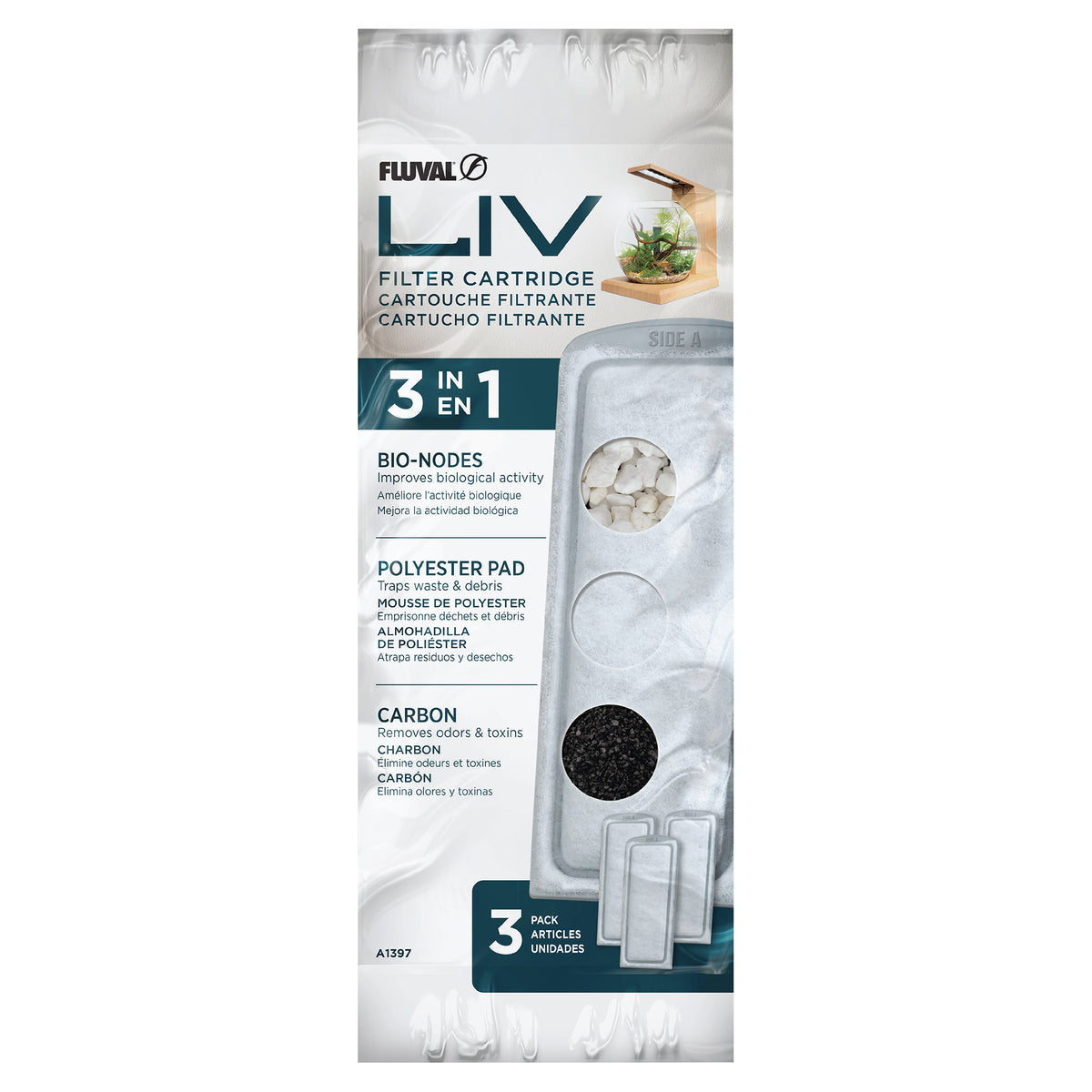 Cartouches filtrantes LIV Fluval, paquet de 3