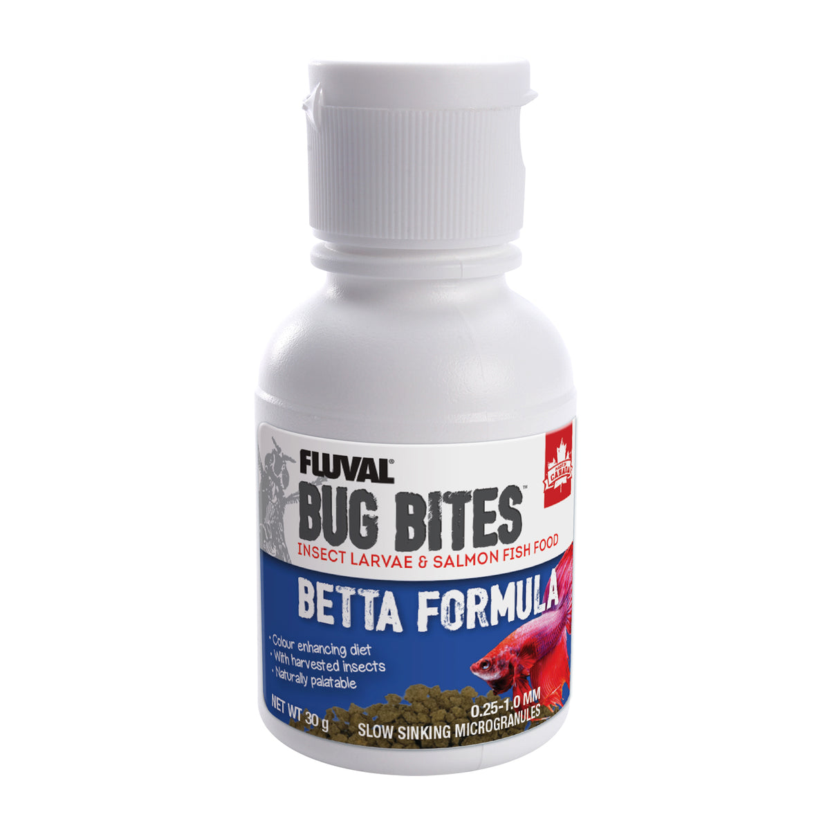 Aliment Bug Bites Fluval pour bettas, microganulés, 30 g (1 oz)