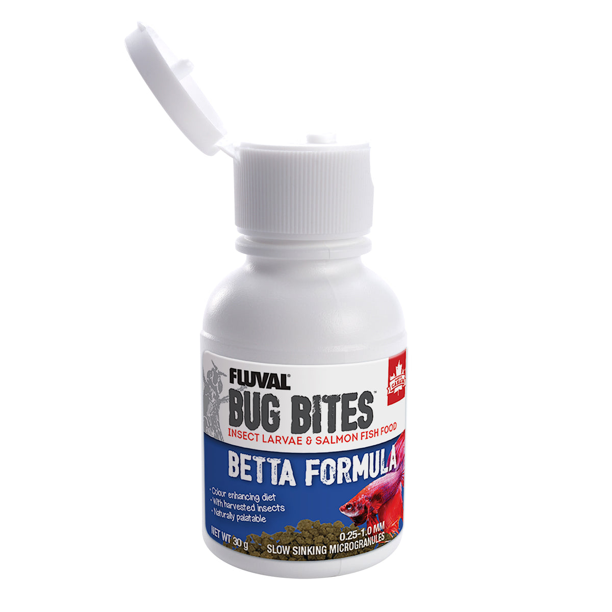 Aliment Bug Bites Fluval pour bettas, microganulés, 30 g (1 oz)