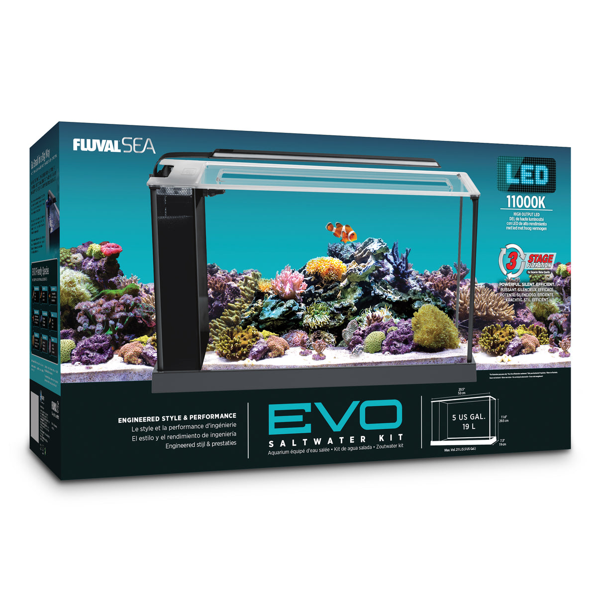 Aquarium équipé EVO Fluval Sea, 19 L (5 gal US)