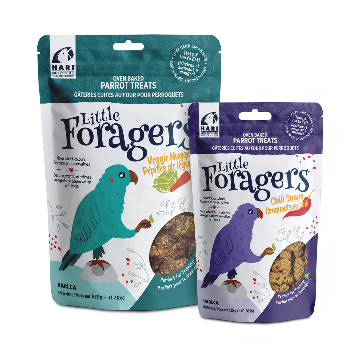 Gâteries Little Foragers Hari pour perroquets, Croquants au chili, 125 g