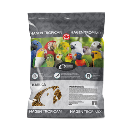 Nourriture High Performance Tropican pour perroquets, granulés de 2 mm, 11,34 kg (25 lb)
