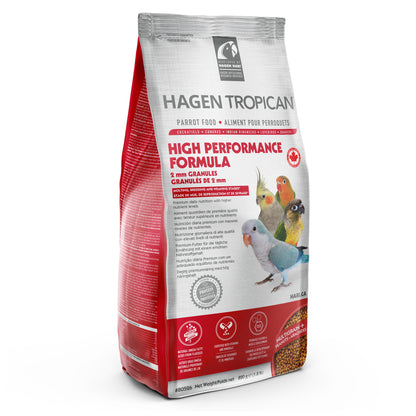 Nourriture High Performance Tropican pour perroquets, granulés de 2 mm, 820 g (1,8 lb)
