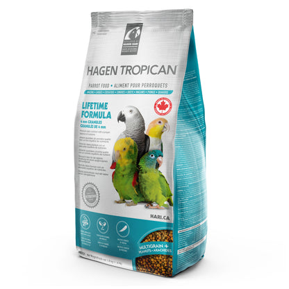 Nourriture Lifetime Tropican pour perroquets, granulés de 4 mm, 1,8 kg (4 lb)