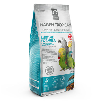 Nourriture Lifetime Tropican pour perroquets, granulés de 4 mm, 1,8 kg (4 lb)