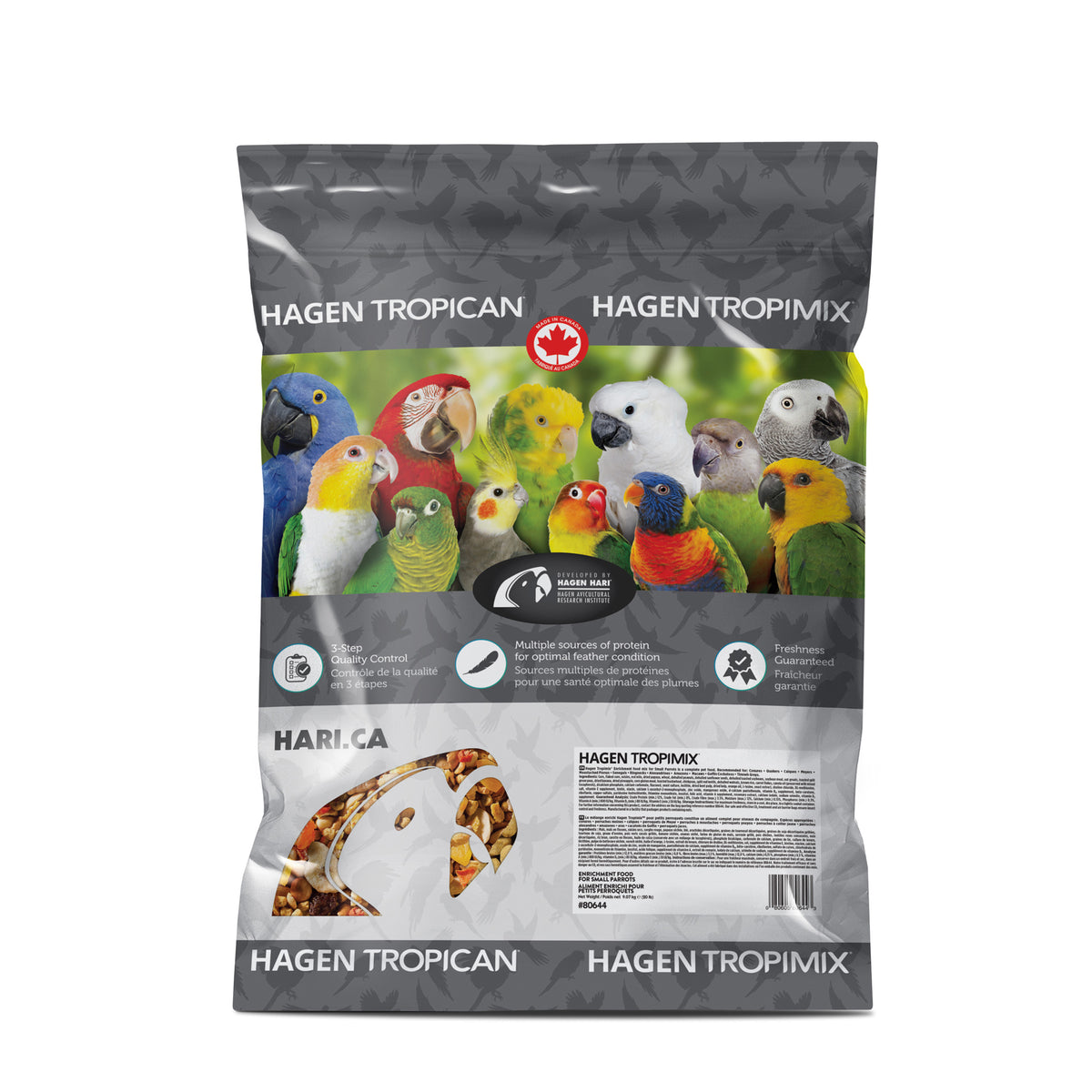 Nourriture Tropimix pour petits perroquets, 9,07 kg (20 lb)
