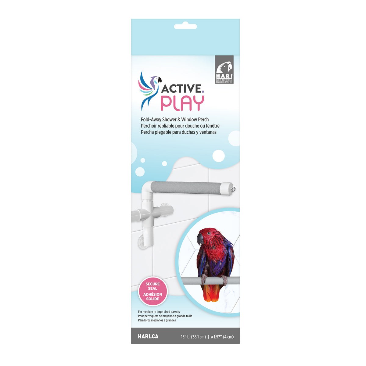Perchoir repliable pour douche ou fenêtre ACTIVE.PLAY HARI, grand