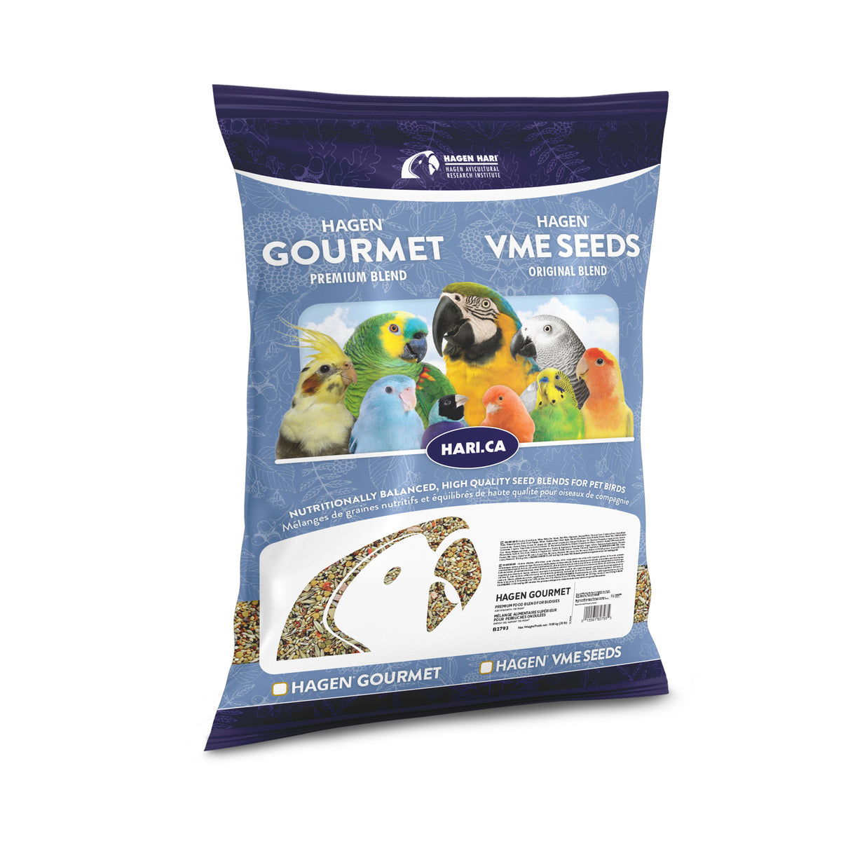 Mélange Gourmet HARI de qualité supérieure pour perruches ondulées, 9,08 kg, VRAC