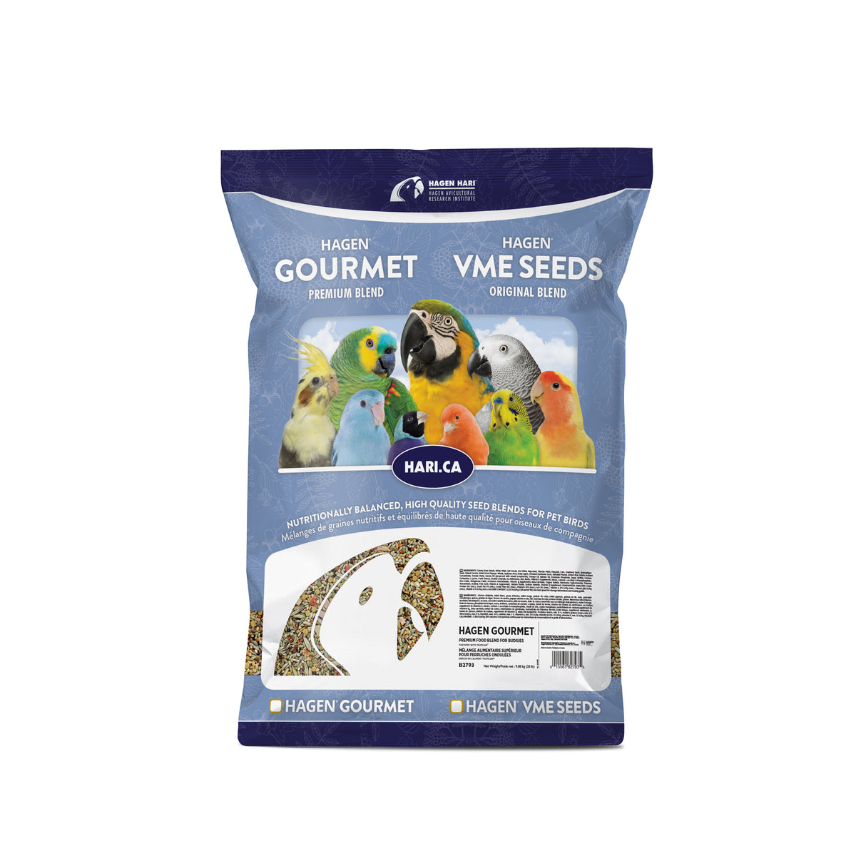 Mélange Gourmet HARI de qualité supérieure pour perruches ondulées, 9,08 kg, VRAC