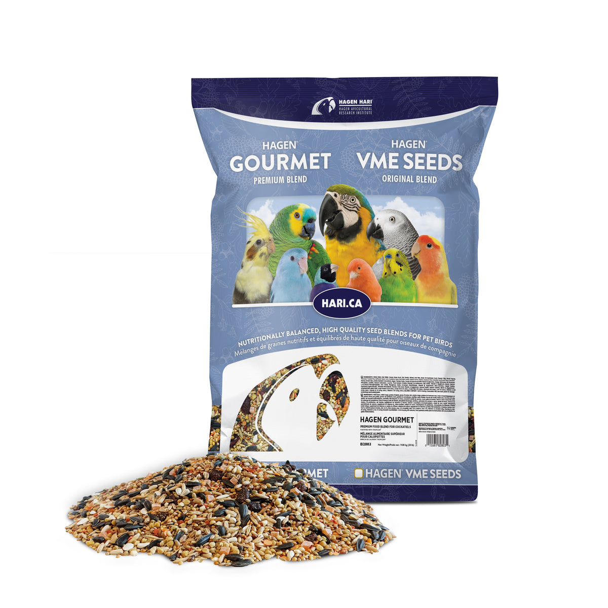 Mélange Gourmet HARI de qualité supérieure pour calopsittes, 9,08 kg, VRAC