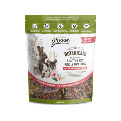 Fléole des prés Botanicals Living World Green de qualité supérieure, Herbes et fleurs, 1,36 kg