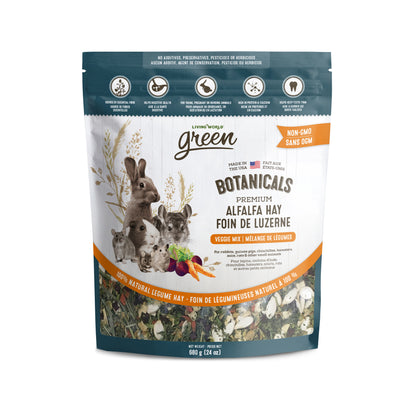 Foin de luzerne Botanicals Living World Green de qualité supérieure, Mélange de légumes, 680 g
