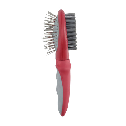 Brosse 2 en 1 Essentials Le Salon pour chiens, poils de nylon/aiguilles d’acier, petite
