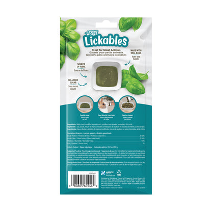 Gâteries Lickables Living World pour petits animaux, saveur de basilic, 5 tubes (10 g)