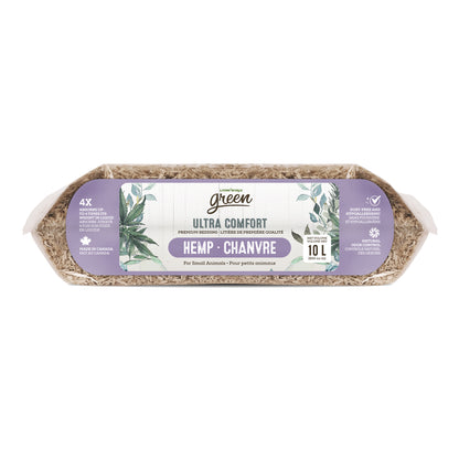 Litière de chanvre Living World Green Ultra Comfort de première qualité, 10 L