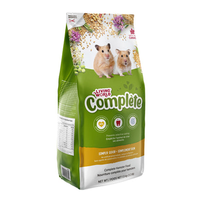Aliment Extrusion Living World pour hamsters, 1,5 kg (3,3 lb)