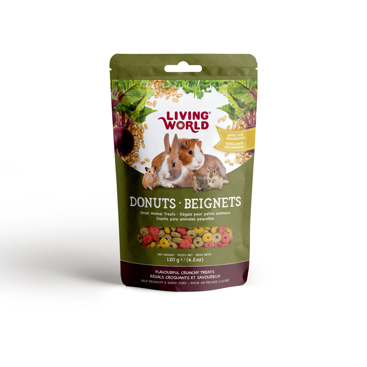 Gâteries Living World pour petits animaux, beignets, 120 g (4,2 oz)