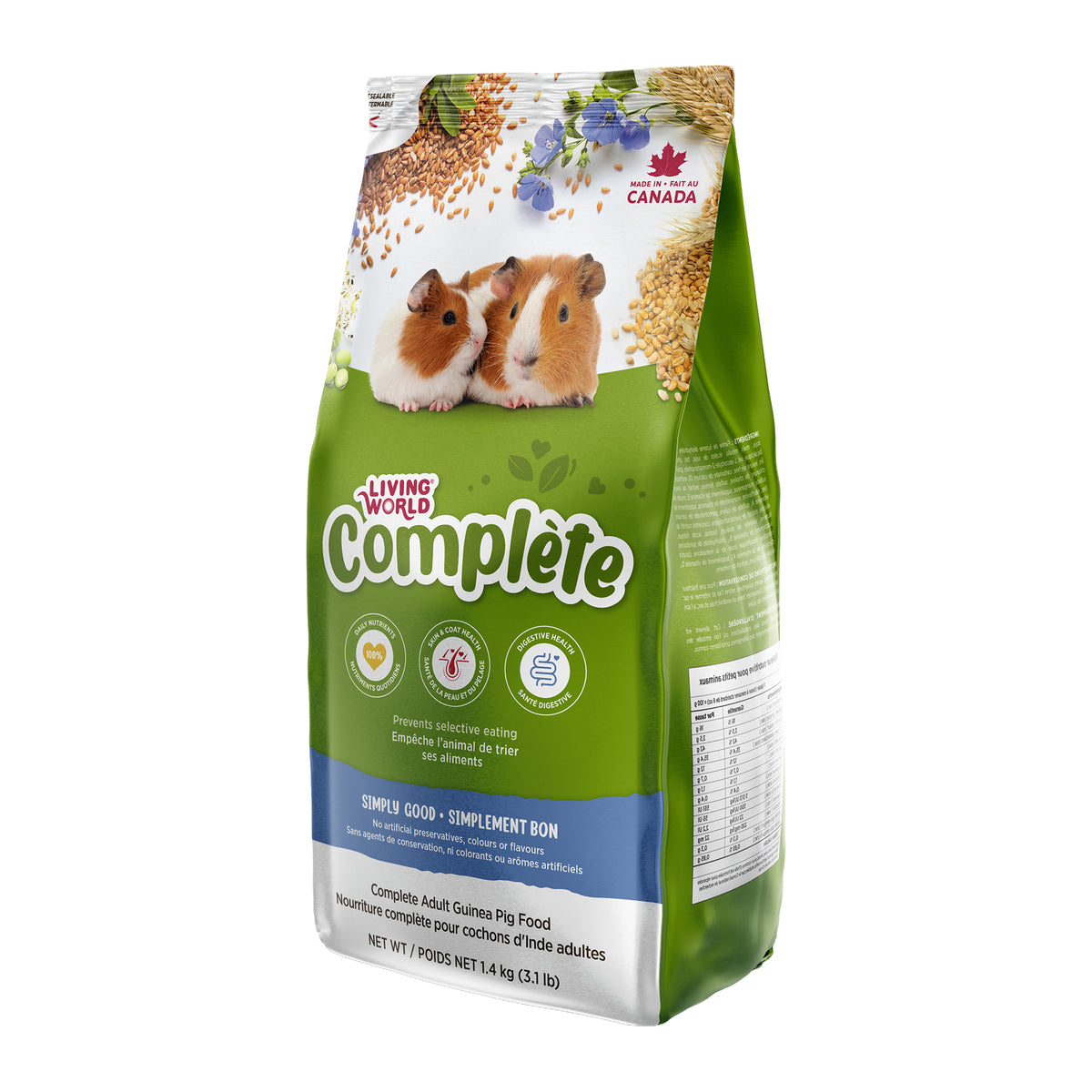Aliment Extrusion Living World pour cochons d’Inde, 1,4 kg (3,1 lb)