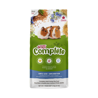 Aliment Extrusion Living World pour cochons d’Inde, 1,4 kg (3,1 lb)