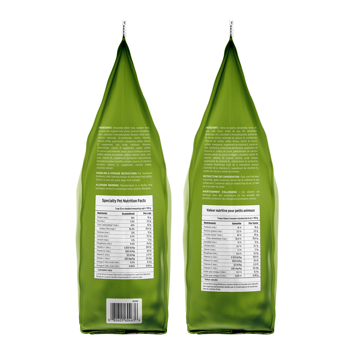 Aliment Extrusion Living World pour cochons d’Inde, 1,4 kg (3,1 lb)