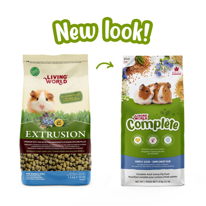 Aliment Extrusion Living World pour cochons d’Inde, 1,4 kg (3,1 lb)
