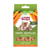 Gâteries Living World pour petits animaux, pastilles, arôme de carotte, 75 g (2,6 oz)