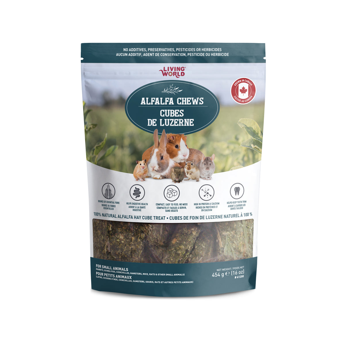 Gâteries Alfalfa Chews Living World, 454 g (16 oz)