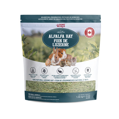 Foin de luzerne Living World, très grand, 1,36 kg (3 lb)