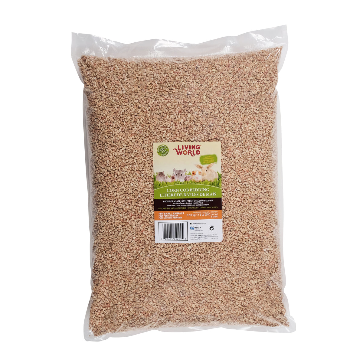 Litière de rafles de maïs Living World, 3,63 kg (8 lb)