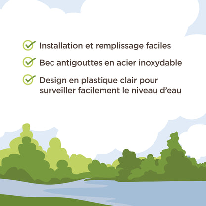 Bouteille à eau étanche Living World avec support pour petits animaux, petite, 118 ml (4 oz liq.)