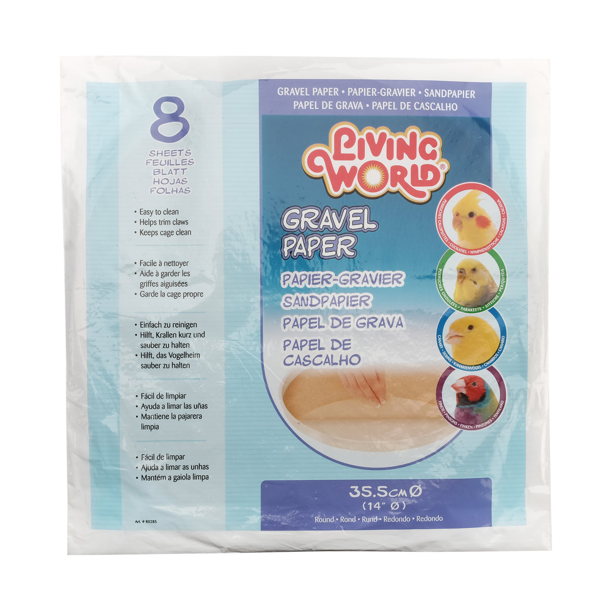 Papiergravier Living World, grand, diam. 35,5 cm (14 po), paquet de 8