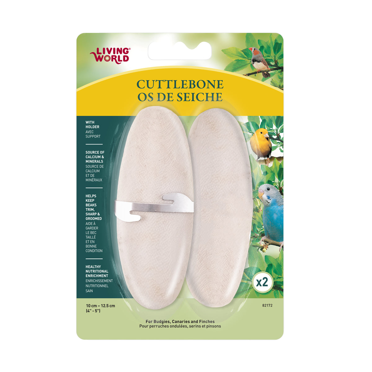 Os de seiche Living World avec attache, petits, 12,5 cm (5 po), paquet de 2
