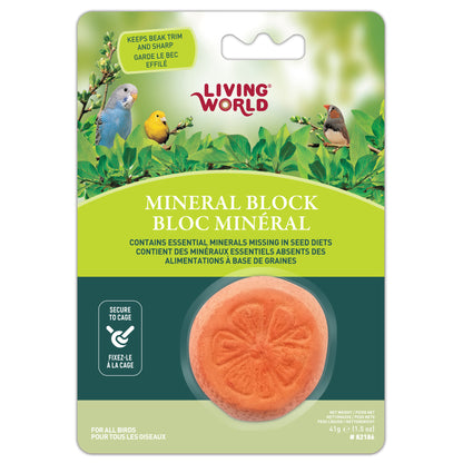 Bloc minéral Living World pour petits oiseaux, orange